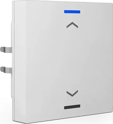 Productafbeelding van MDT KNX drukknopplaat voor verlichting, 55 x 55 mm, 1-voudig, RGBW, zuiverwit, glanzend, met jaloeziebediening, 1 stuk.