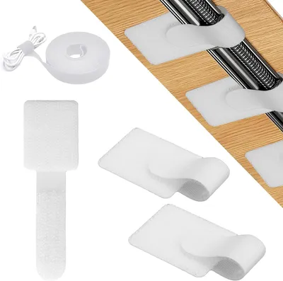 Productafbeelding van Kabelhouders Zelfklevend - Kabelclips Bureau - Kabelmanagement Thuis - Sterke 3M Lijm - 50 Stuks - Wit