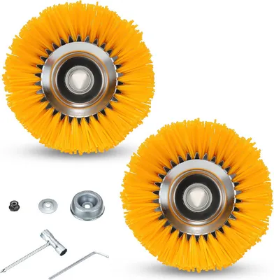 Produktbild von Yakimz Unkrautbürste 2er Nylon Freischneideraufsatz 25,4x200mm Nylonbürste Für Stihl Motorsense Freischneider