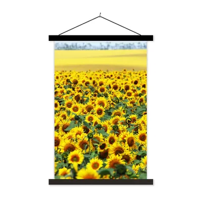 Produktbild von MuchoWow® Textilposter Sonnenblume - Blumen - Natur 120x180 cm mit schwarzem Rahmen - Fotos