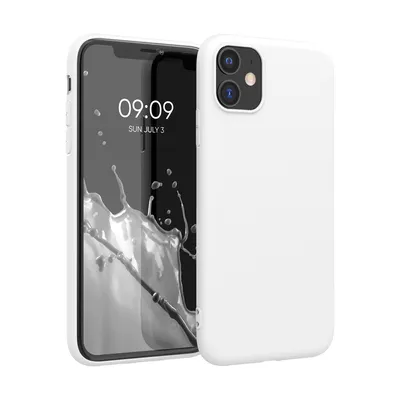 Produktbild von kwmobile Hülle kompatibel mit Apple iPhone 11 Hülle - weiches TPU Silikon Case - Cover geeignet für kabelloses Laden - Weiß matt