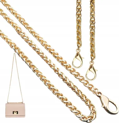 Produktbild von Handtasche - Handtaschengurt - Stilvolles Tragen - Lange Metallkette - Modeaccessoire - Sicherheit - Massiver Karabinerhaken