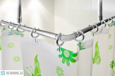 Produktbild von 2ks Alu uholníková tyč prístupná 120x120 cm extra dlhá chrómovo strieborná sprchová tyč