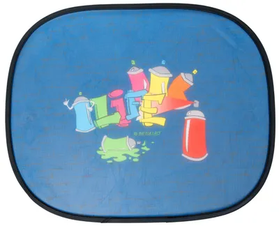 Produktbild von KidsExperts Sonnenschutz Graffiti selbsthaftend 44 x 36 cm Doppelpack blau, 30256