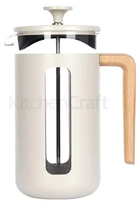 French Press 1L, 8 Tassen, Borosilikatglas, Edelstahlfilter