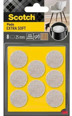 Produktbild von Filzgleiter mit Klebstoff, 25 mm, 8 Stück