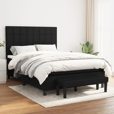 Produktbild von Maison Exclusive - Boxspringbett mit Matratze Schwarz 140x200 cm Stoff