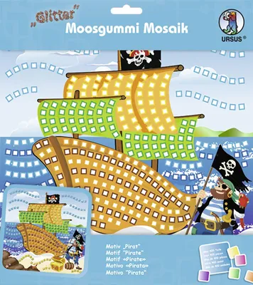 Produktbild von URSUS Moosgummi Mosaik Glitter Pirat