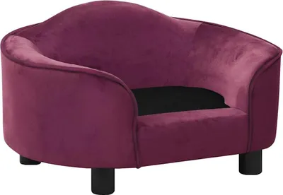 Obrázek produktu pro vidaXL Pohovka pro psy burgundská červená 67x47x36 cm plyšová