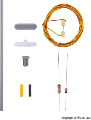 Produktbild von Viessmann 6726 - H0 Bausatz Bahnsteigleuchte, 2 LEDs weiß - Neu