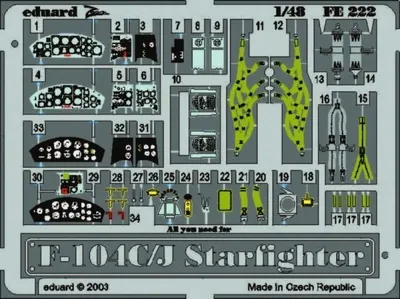 Produktbild von Eduard Accessories F-104C/J Starfighter  7242222