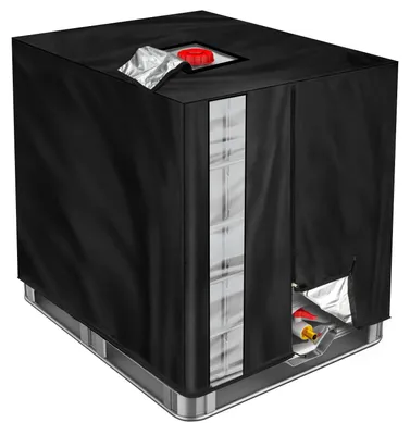 Produktbild von Plane für IBC-Tank, Plane für 1000-Liter-IBC-Container, Plane für Wassertank, Schutzplane für IBC-Tank mit Sichtfenster, Schutzplane für Regenwassertank (120 x 100 x 116 cm)