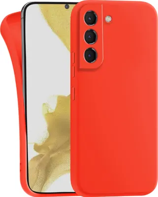 Produktbild von Hülle für Samsung Galaxy S22 - Handyhülle mit Kameraschutz Cover aus Silikon in Orange