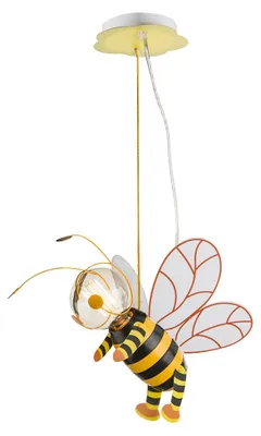 Produktbild von LED Pendellampe, Kinderzimmer, Biene, schwarz gelb, H 120 cm