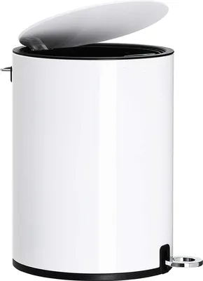 Obrázek produktu pro SONGMICS Odpadkový koš 3 l z oceli Koupelnový koš s víkem SoftClose ABS Vnitřní koš Kosmetický koš do koupelny bílý LTB11WT