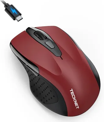 Produktbild von Kabellose Maus mit Jiggler, für Laptops(DREI Modi: BT 5.0/3.0 + 2.4G), 4800 DPI, Leise Wiederaufladbare Funkmaus für Mac OS, Android, Windows