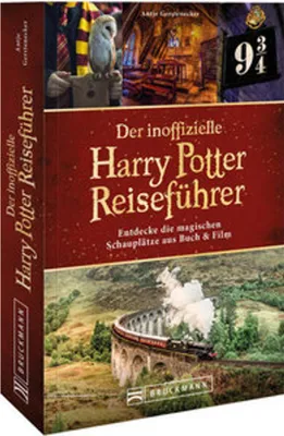A book cover for a Harry Potter travel guide, featuring imagery from the books and films.