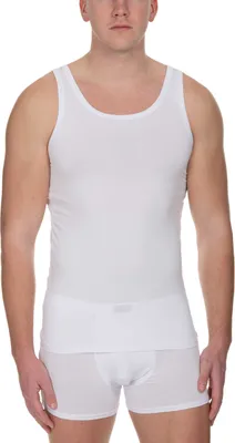 Immagine prodotto di Maglietta sportiva da uomo Bruno Banani, modello "Infinity", canotta intima, confezione da 3, colore bianco (bianco 001), taglia S