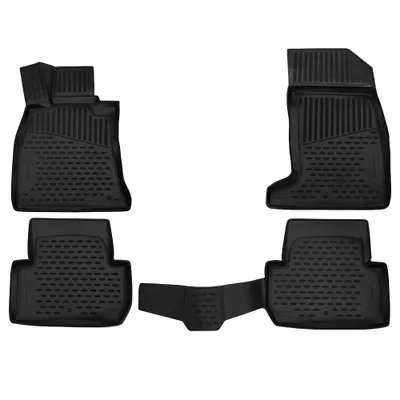 Image de ELEMENT Tapis de sol 3D en caoutchouc compatibles avec Kia Stinger, à partir de 2017 | 4 pièces