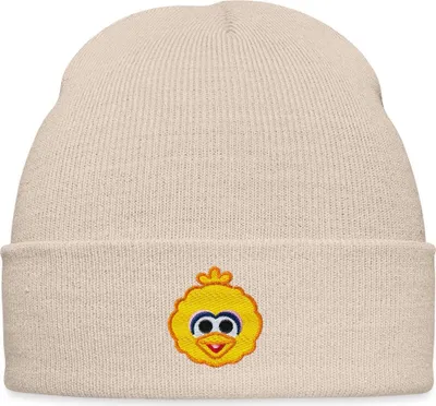 Produktbild von Spreadshirt Sesamstraße Bibo Als Stickmotiv Bestickte Wintermütze, One size, Beige