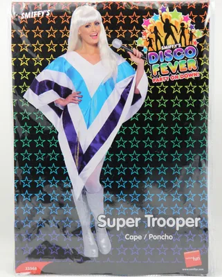Produktbild von 70er Disco Poncho - Karnevalskostüm Damen Fasching