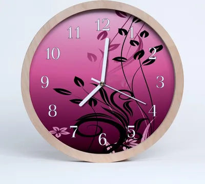 Produktbild von Holzuhr 20fi cm wanduhr - Blumen-Kunst-Blumen