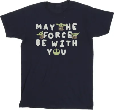 Produktbild von Star Wars - "The Mandalorian May The Force Be With You" T-Shirt für Herren BI52008 (XL) (Marineblau)
