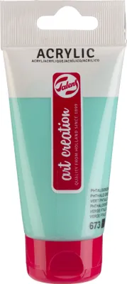 Produktbild von TALENS Art Creation - Acrylfarbe TAC 673 Phtalogroen Light Tube 75ml | Röhrchen A 75 Milliliter