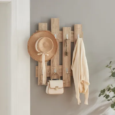 Immagine prodotto di Appendiabiti da parete 'Raseborg' con 16 ganci 60 x 80 cm effetto rovere