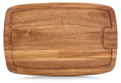 Produktbild von Zeller Schneidebrett mit Saftrille, Akazie, 40 x 26 x 1,5 cm, 25556