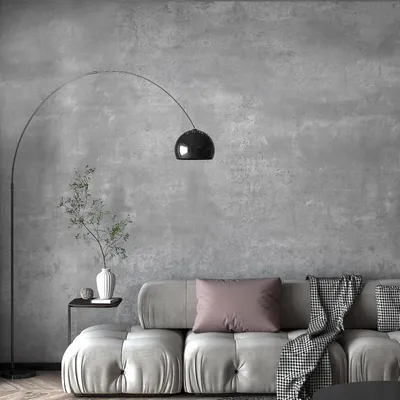 Image de Papier peint adhésif imitation béton clair, dimensions 80 x 400 cm, en vinyle, imperméable