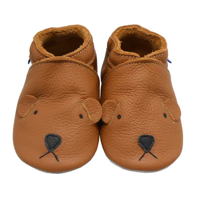 Obrázok produktu pre Yihakids detské topánky na plazenie detské topánky na chôdzu kožené papuče z pravej kože veľkosť 21-22