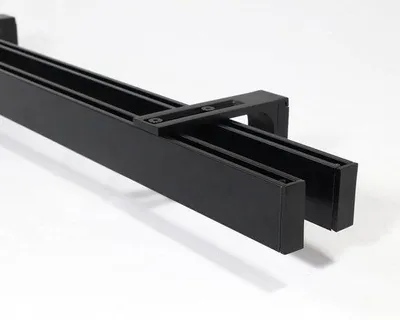 Immagine prodotto di Barra di fissaggio su misura per tende - Binario interno - 180 cm - Nero