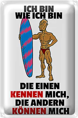 Produktbild von Blechschild Spruch 20x30cm einen kennen mich anderen können mich