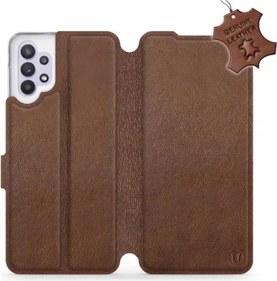 Produktbild von Echtleder Handyhülle für Galaxy A32 5G, Mobiwear Leather, Braun