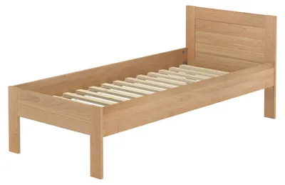Produktbild von Massivholzbett 100 x 200 cm aus Buche – Zeitloses Design und höchste Stabilität, V-60.26-10Rollrost inkl.