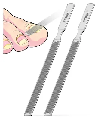 Image de Kit de limes à ongles en acier inoxydable, qualité professionnelle, pour manucure et pédicure
