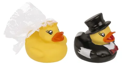 Productafbeelding van Badeendjes Bruid en Bruidegom Set van 2
