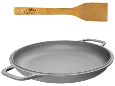 Produktbild von 20 cm Deckel-Bratpfanne Gusseisen Induktion Servierpfanne