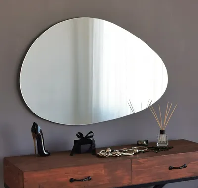 Image de Skye Decor, Porto Ayna 76x50 cm, Miroir mural, blanc, MDF, 76 x 50 x 2,2 cm