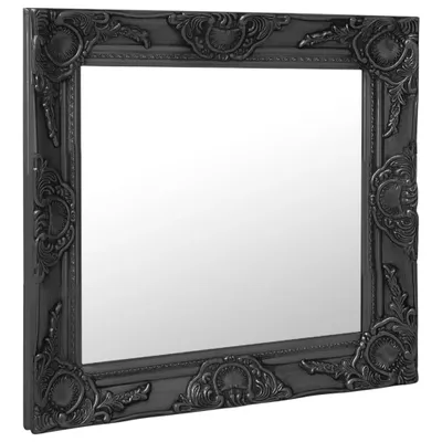 Zdjęcie produktu dla vidaXL Lustro ścienne w stylu barokowym 60x60 cm czarne