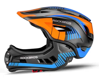 Produktbild von ROCKBROS Kinderhelm Kinder Fahrrad Schutzhelm Anti-Schweiß EPS/PC M; 54-57CM Orange Schwarz