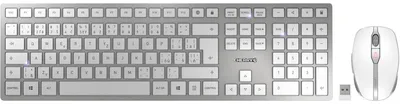 Produktbild von DW 9100 SLIM (weiß/silber, CZ-Layout, Cherry SX-Scherentechnologie)