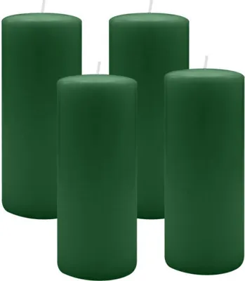 Produktbild von 4er Set Adventskranzkerzen Fairway Grün Ø 70 x 180 mm