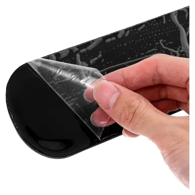 Produktbild von Ergonomische Handgelenkauflage aus Memory-Schaumstoff für Tastatur und Maus, 36 cm, Schwarz für Büro und Zuhause