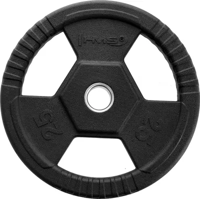 Produktbild von Olympia-Hantelscheibe, gummiert, schwarz, 25 kg, HMS