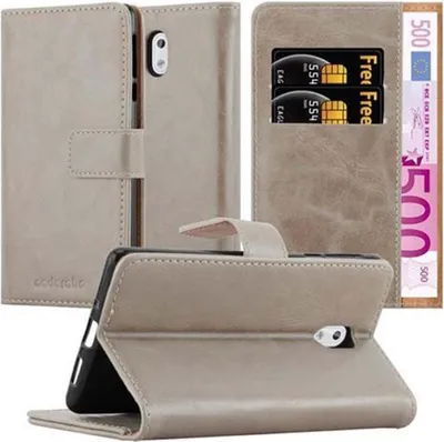 Produktbild von Cadorabo Hülle für Nokia 3 2017 Schutzhülle in Braun Handyhülle Book Tasche Case Etui Luxury