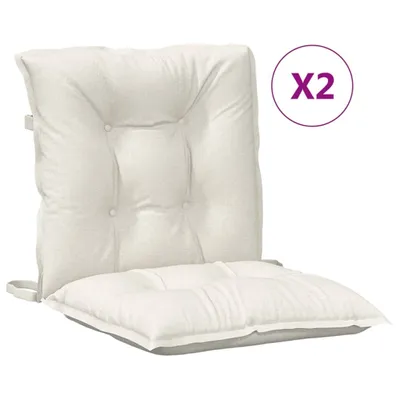 Produktbild von vidaXL Niedriglehner-Auflagen 2 Stk. Melange Creme 100x50x7 cm Stoff