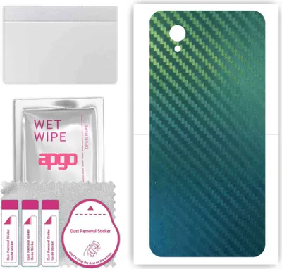 Produktbild von apgo Rückseite Schutzfolie, Skin, kompatibel mit TCL L5, Hinten Displayschutzfolie aus Vinylfolie, kratzfest, einfache Montage - Kohlenstoff-Chamäleon CAKA1