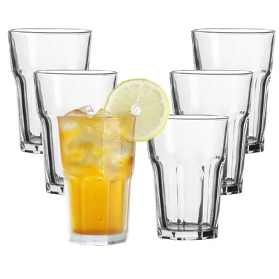 Produktbild von 6-tlg. Set Trinkgläser "Vegas" 180 ml - Wassergläser - Klassische Trinkgläser - Saftgläser - Limogläser - spülmaschinenfest - Whiskeygläser - Saftglas